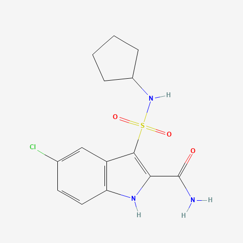 5-chloro-3-(cyclopentylsulfamoyl)-1H-indole-2-carboxamide (CAS: 660412-71-5) - Related Chemical Product