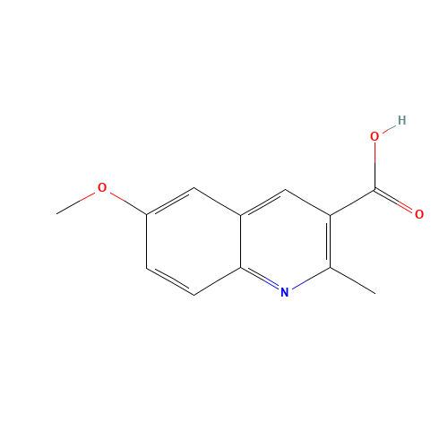 6-methoxy-2-methylquinoline-3-carboxylic acid (CAS: 88752-76-5) - Chemical Structure and Molecular Formula 