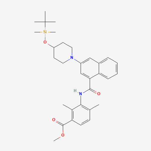 methyl 3-[[3-[4-[tert-butyl(dimethyl)silyl]oxypiperidin-1-yl]naphthalene-1-carbonyl]amino]-2,4-dimethylbenzoate (CAS: 1529761-42-9) - Related Chemical Product
