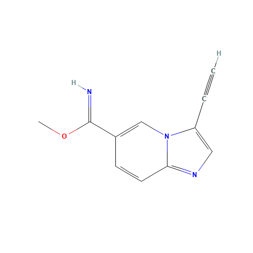 methyl 3-ethynylimidazo[1,2-a]pyridine-6-carboximidate (CAS: 1428445-77-5) - Chemical Structure and Molecular Formula 