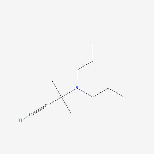 2-methyl-N,N-dipropylbut-3-yn-2-amine (CAS: 91369-77-6) - Chemical Structure and Molecular Formula 