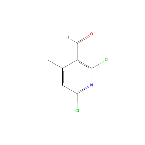 2,6-dichloro-4-methylpyridine-3-carbaldehyde (CAS: 91591-70-7) - Chemical Structure and Molecular Formula 