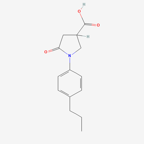5-oxo-1-(4-propylphenyl)pyrrolidine-3-carboxylic acid (CAS: 133747-74-7) - Related Chemical Product