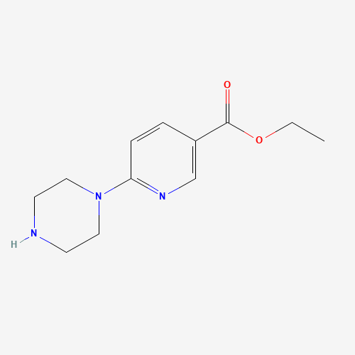ethyl 6-piperazin-1-ylpyridine-3-carboxylate (CAS: 132521-78-9) - Chemical Structure and Molecular Formula 