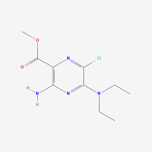methyl 3-amino-6-chloro-5-(diethylamino)pyrazine-2-carboxylate (CAS: 1465-91-4) - Chemical Structure and Molecular Formula 