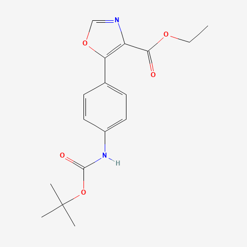 ethyl 5-[4-[(2-methylpropan-2-yl)oxycarbonylamino]phenyl]-1,3-oxazole-4-carboxylate (CAS: 391248-22-9) - Related Chemical Product