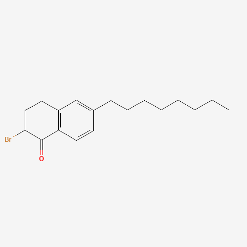 2-bromo-6-octyl-3,4-dihydro-2H-naphthalen-1-one (CAS: 945632-77-9) - Chemical Structure and Molecular Formula 