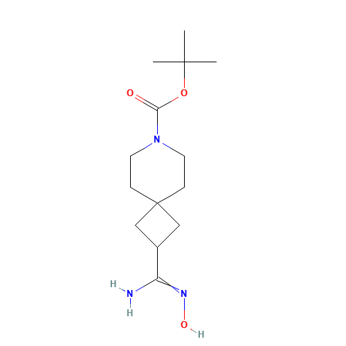 tert-butyl 2-(N'-hydroxycarbamimidoyl)-7-azaspiro[3.5]nonane-7-carboxylate (CAS: 1225276-19-6) - Chemical Structure and Molecular Formula 