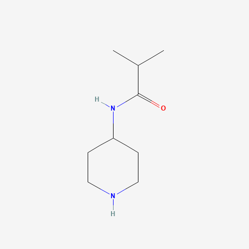 2-methyl-N-piperidin-4-ylpropanamide (CAS: 78555-37-0) - Chemical Structure and Molecular Formula 