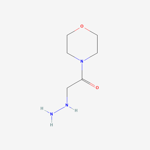 2-hydrazinyl-1-morpholin-4-ylethanone (CAS: 1393607-72-1) - Chemical Structure and Molecular Formula 