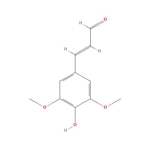 (E)-3-(4-hydroxy-3,5-dimethoxyphenyl)prop-2-enal (CAS: 4206-58-0) - Related Chemical Product