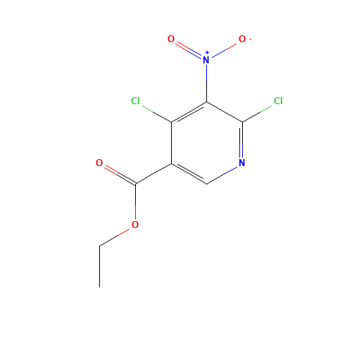 ethyl 4,6-dichloro-5-nitropyridine-3-carboxylate (CAS: 154012-15-4) - Chemical Structure and Molecular Formula 