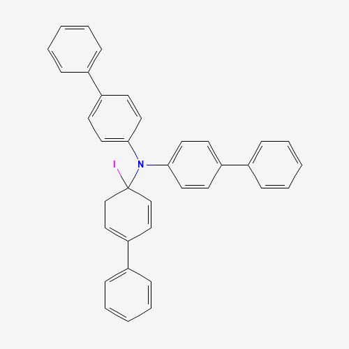 N-(1-iodo-4-phenylcyclohexa-2,4-dien-1-yl)-4-phenyl-N-(4-phenylphenyl)aniline (CAS: 1002762-57-3) - Related Chemical Product
