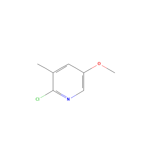 2-chloro-5-methoxy-3-methylpyridine (CAS: 74650-70-7) - Chemical Structure and Molecular Formula 
