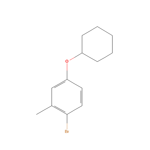 1-bromo-4-cyclohexyloxy-2-methylbenzene (CAS: 1369899-12-6) - Chemical Structure and Molecular Formula 