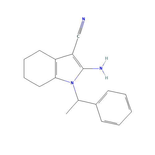 2-amino-1-(1-phenylethyl)-4,5,6,7-tetrahydroindole-3-carbonitrile (CAS: 104915-39-1) - Related Chemical Product