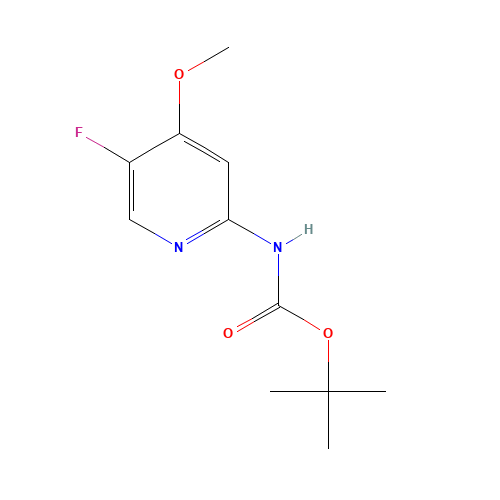 tert-butyl N-(5-fluoro-4-methoxypyridin-2-yl)carbamate (CAS: 1369766-93-7) - Chemical Structure and Molecular Formula 