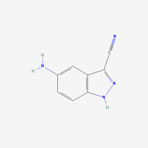 5-amino-1H-indazole-3-carbonitrile (CAS: 89939-59-3) - Chemical Structure and Molecular Formula 