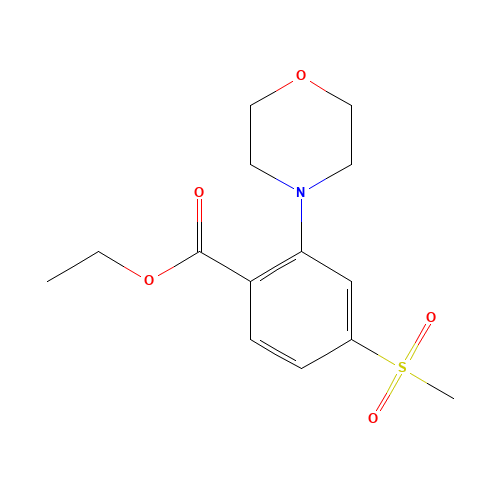 ethyl 4-methylsulfonyl-2-morpholin-4-ylbenzoate (CAS: 1354940-64-9) - Chemical Structure and Molecular Formula 
