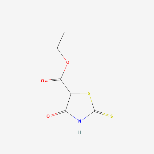 ethyl 4-oxo-2-sulfanylidene-1,3-thiazolidine-5-carboxylate (CAS: 63910-18-9) - Chemical Structure and Molecular Formula 
