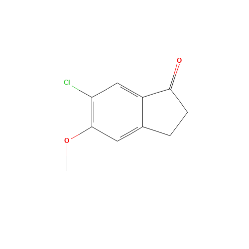 6-chloro-5-methoxy-2,3-dihydroinden-1-one (CAS: 475654-43-4) - Chemical Structure and Molecular Formula 