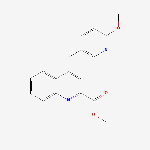ethyl 4-[(6-methoxypyridin-3-yl)methyl]quinoline-2-carboxylate (CAS: 1314141-50-8) - Chemical Structure and Molecular Formula 