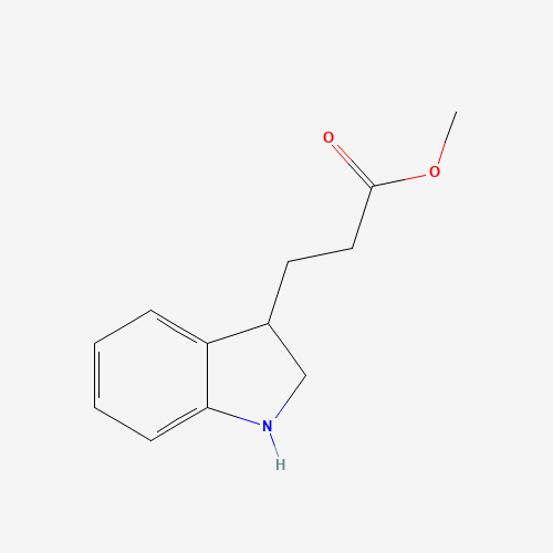 methyl 3-(2,3-dihydro-1H-indol-3-yl)propanoate (CAS: 2813-28-7) - Chemical Structure and Molecular Formula 