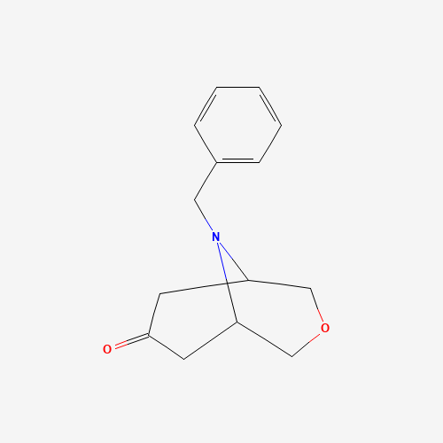 9-benzyl-3-oxa-9-azabicyclo[3.3.1]nonan-7-one (CAS: 81514-40-1) - Chemical Structure and Molecular Formula 