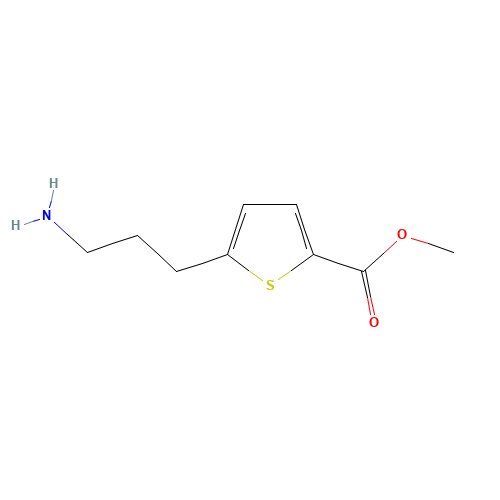 methyl 5-(3-aminopropyl)thiophene-2-carboxylate (CAS: 88969-78-2) - Chemical Structure and Molecular Formula 