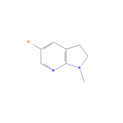5-bromo-1-methyl-2,3-dihydropyrrolo[2,3-b]pyridine (CAS: 1187421-56-2) - Chemical Structure and Molecular Formula 
