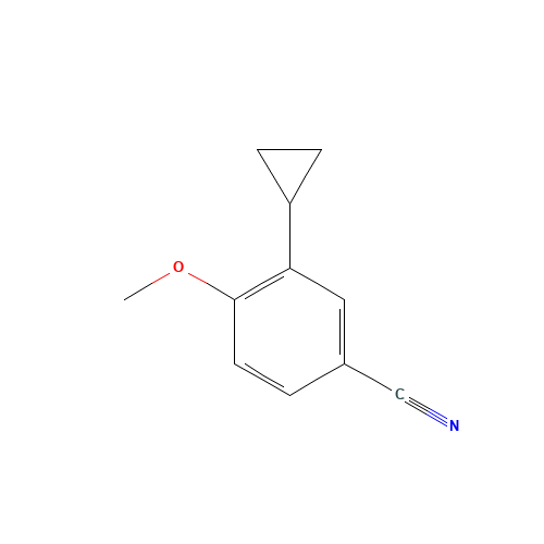 3-cyclopropyl-4-methoxybenzonitrile (CAS: 1112851-33-8) - Chemical Structure and Molecular Formula 