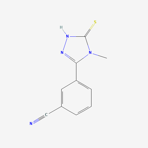 3-(4-methyl-5-sulfanylidene-1H-1,2,4-triazol-3-yl)benzonitrile (CAS: 1024597-50-9) - Chemical Structure and Molecular Formula 