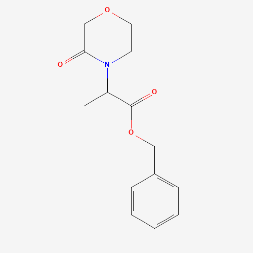 benzyl 2-(3-oxomorpholin-4-yl)propanoate (CAS: 1448190-03-1) - Chemical Structure and Molecular Formula 