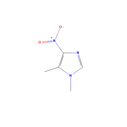 1,5-dimethyl-4-nitroimidazole (CAS: 7464-68-8) - Chemical Structure and Molecular Formula 