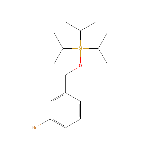 (3-bromophenyl)methoxy-tri(propan-2-yl)silane (CAS: 614763-06-3) - Chemical Structure and Molecular Formula 