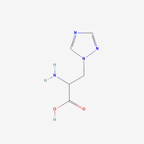 2-amino-3-(1,2,4-triazol-1-yl)propanoic acid (CAS: 114419-45-3) - Chemical Structure and Molecular Formula 