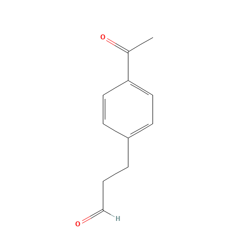 3-(4-acetylphenyl)propanal (CAS: 150805-64-4) - Chemical Structure and Molecular Formula 