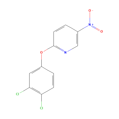 2-(3,4-dichlorophenoxy)-5-nitropyridine (CAS: 25935-29-9) - Chemical Structure and Molecular Formula 