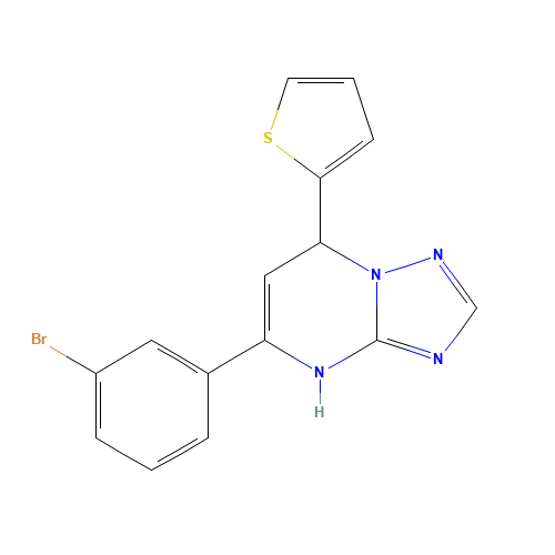 5-(3-bromophenyl)-7-thiophen-2-yl-1,7-dihydro-[1,2,4]triazolo[1,5-a]pyrimidine (CAS: 423136-62-3) - Related Chemical Product