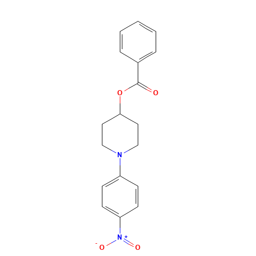 [1-(4-nitrophenyl)piperidin-4-yl] benzoate (CAS: 339010-12-7) - Chemical Structure and Molecular Formula 