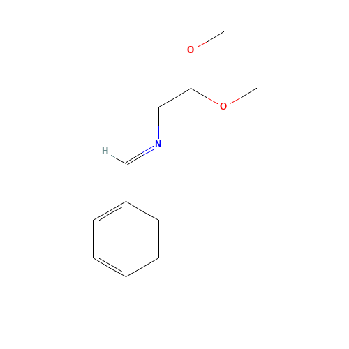 N-(2,2-dimethoxyethyl)-1-(4-methylphenyl)methanimine (CAS: 54879-70-8) - Chemical Structure and Molecular Formula 