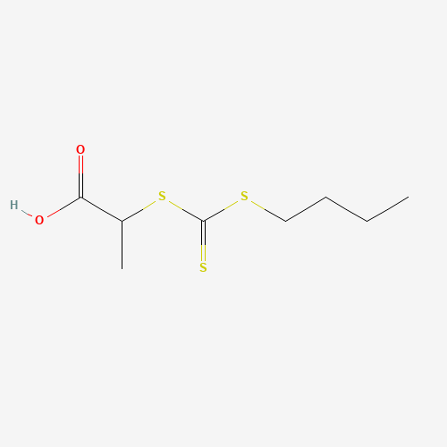 2-butylsulfanylcarbothioylsulfanylpropanoic acid (CAS: 480436-46-2) - Chemical Structure and Molecular Formula 