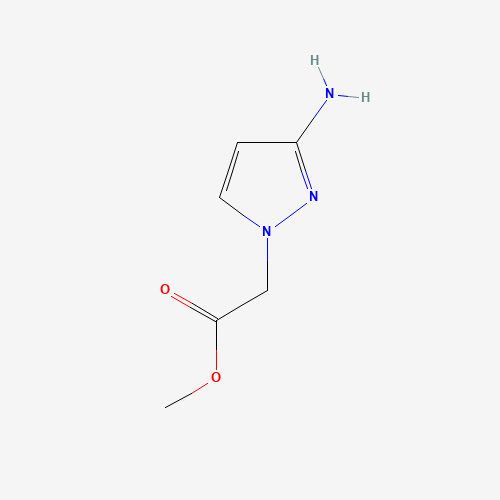 methyl 2-(3-aminopyrazol-1-yl)acetate (CAS: 1093967-39-5) - Chemical Structure and Molecular Formula 