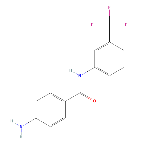 4-amino-N-[3-(trifluoromethyl)phenyl]benzamide (CAS: 811841-49-3) - Chemical Structure and Molecular Formula 