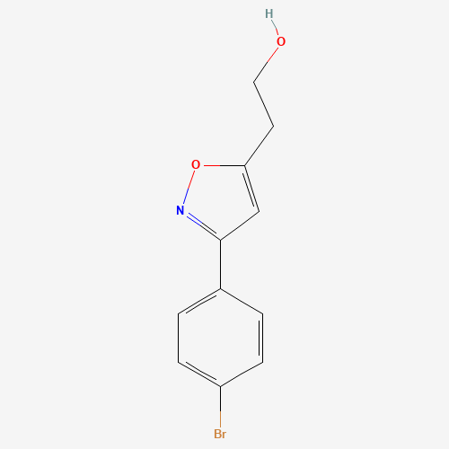 2-[3-(4-bromophenyl)-1,2-oxazol-5-yl]ethanol (CAS: 1159979-39-1) - Chemical Structure and Molecular Formula 
