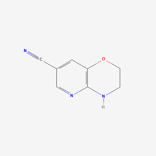 3,4-dihydro-2H-pyrido[3,2-b][1,4]oxazine-7-carbonitrile (CAS: 34945-66-9) - Chemical Structure and Molecular Formula 