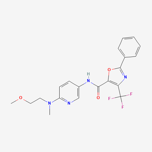 N-[6-[2-methoxyethyl(methyl)amino]pyridin-3-yl]-2-phenyl-4-(trifluoromethyl)-1,3-oxazole-5-carboxamide (CAS: 939376-09-7) - Related Chemical Product