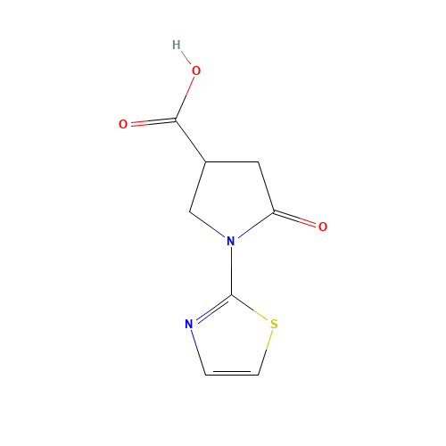 5-oxo-1-(1,3-thiazol-2-yl)pyrrolidine-3-carboxylic acid (CAS: 914637-54-0) - Chemical Structure and Molecular Formula 