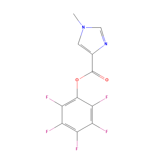 (2,3,4,5,6-pentafluorophenyl) 1-methylimidazole-4-carboxylate (CAS: 898288-88-5) - Chemical Structure and Molecular Formula 