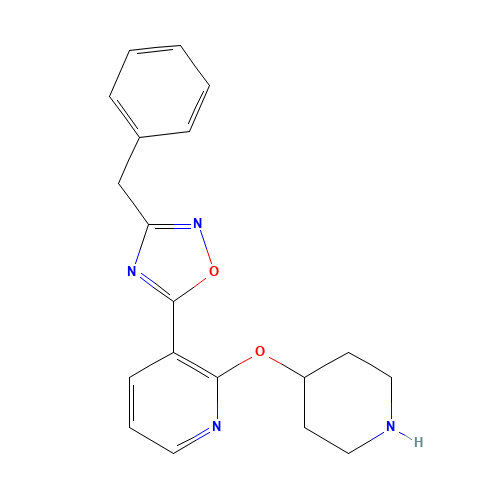 3-benzyl-5-(2-piperidin-4-yloxypyridin-3-yl)-1,2,4-oxadiazole (CAS: 1443208-98-7) - Related Chemical Product